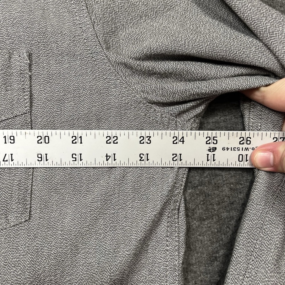 Flint and Tinder Selvedge Architect Shirt Mens 2XL Gray Japanese Slub Denim Slim - Picture 8 of 15